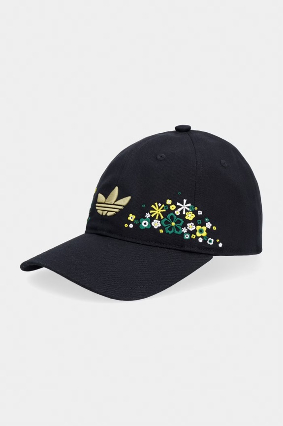 Pamučna kapa sa šiltom adidas Originals Liberty natpis crna KC8655