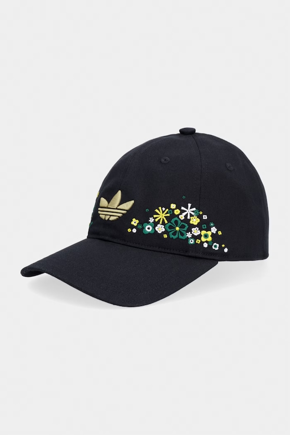 Pamučna kapa sa šiltom adidas Originals Liberty natpis crna KC8655