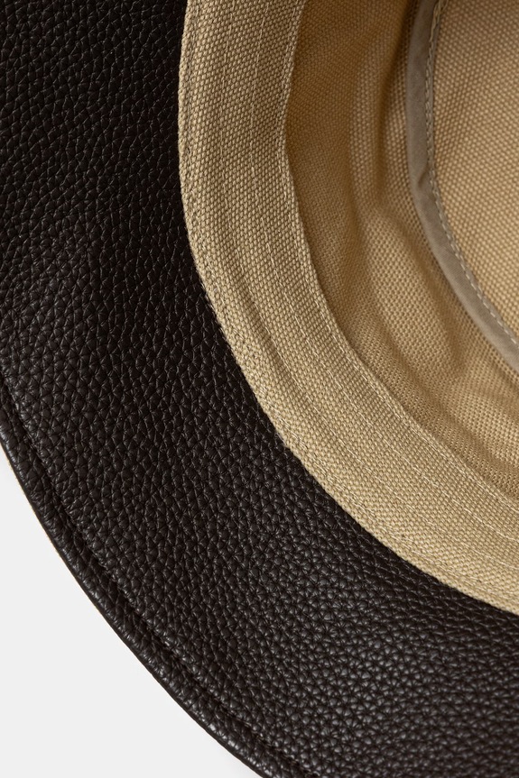 Calvin Klein bucket hat damskie bawełniane beżowy LV04F5070G