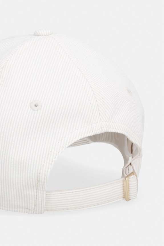 Akcesoria Tommy Hilfiger baseball cap damska bawełniana AW0AW18328 beżowy