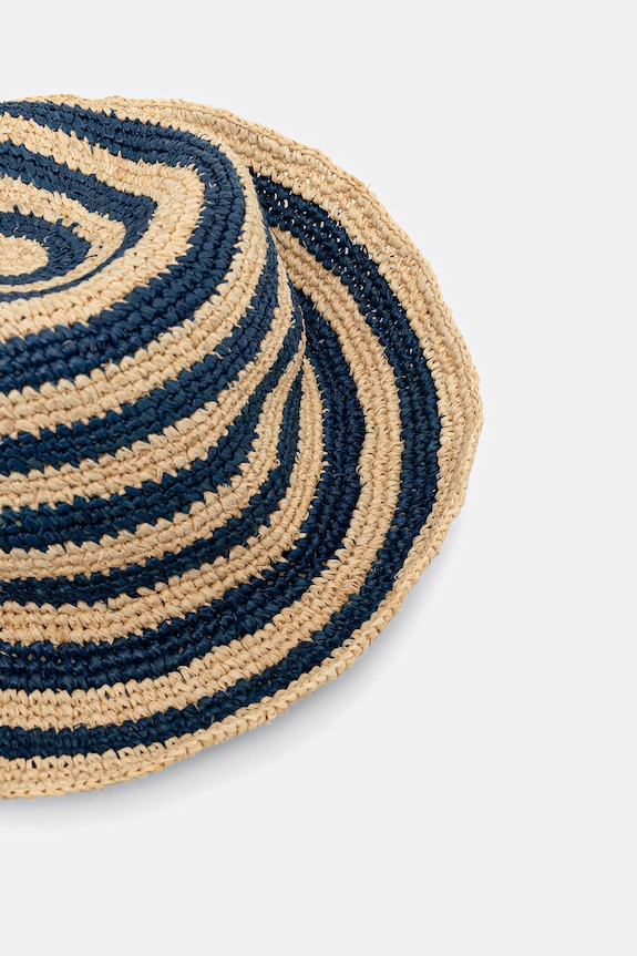 Tommy Hilfiger pălărie de paie pentru femei SUMMER AW0AW18343 bleumarin SS26