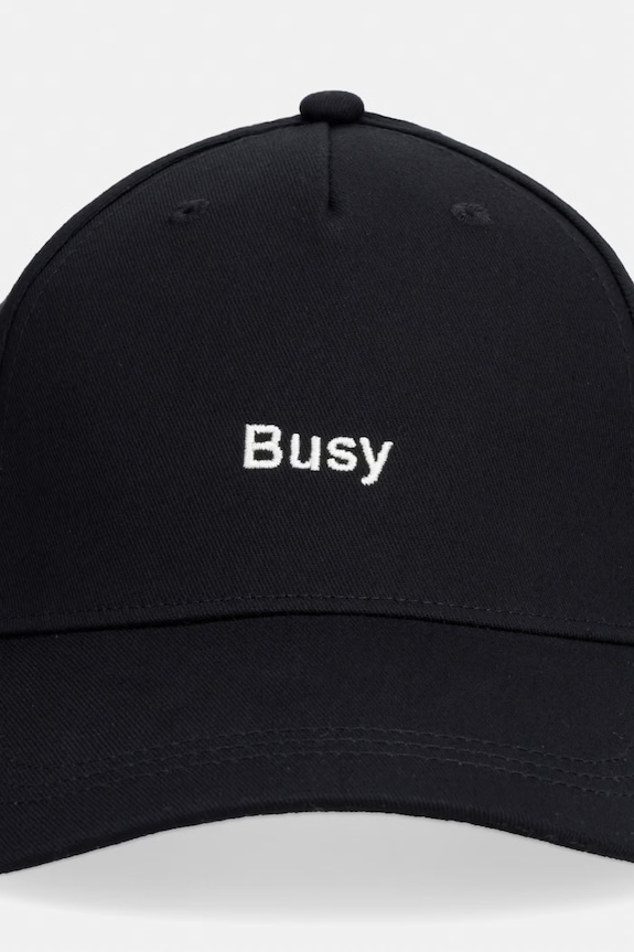 Sisley șapcă de baseball pentru femei, din bumbac 6IQ1WA01A negru SS26