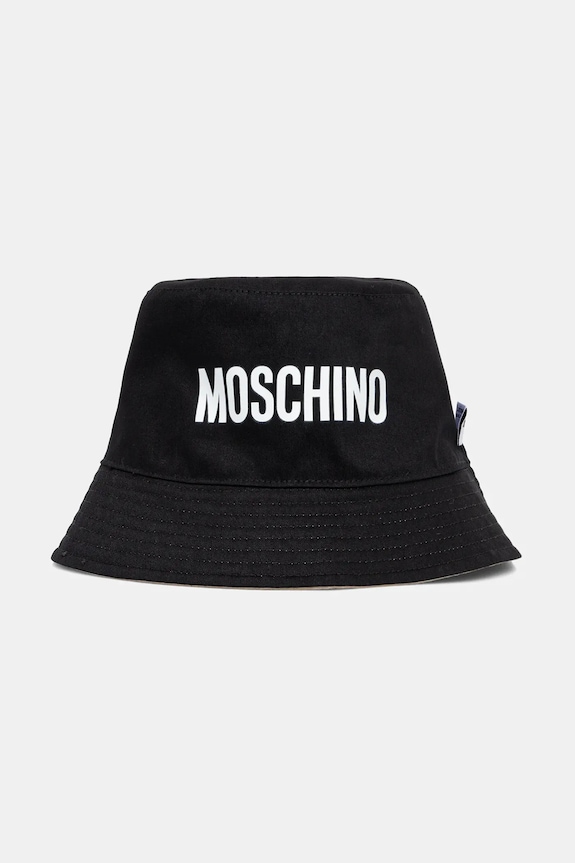 Obojstranný bavlnený klobúk Moschino M3408.65470 béžová SS26