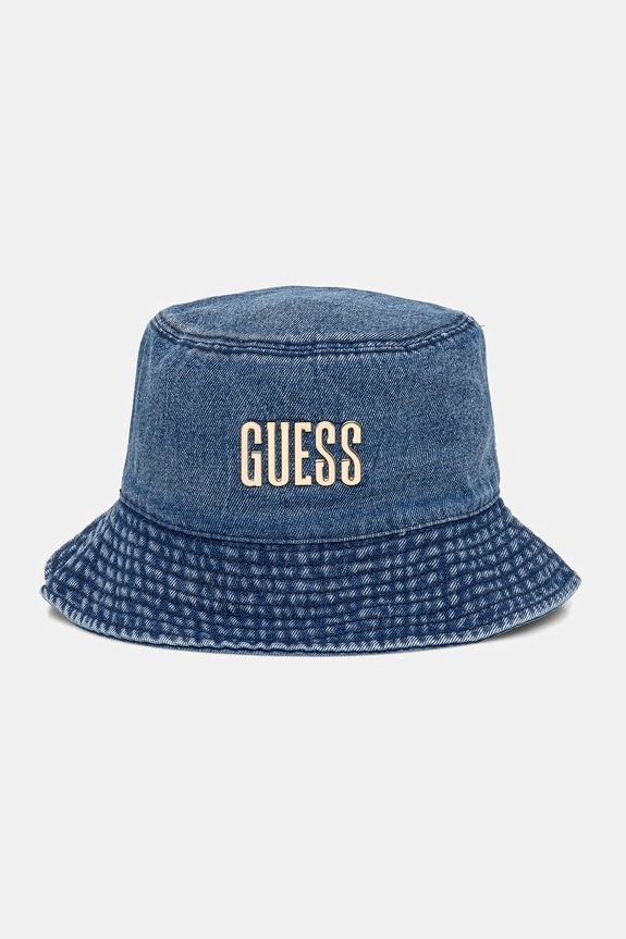 Guess bucket hat damski bawełniany granatowy AW5510.COT01