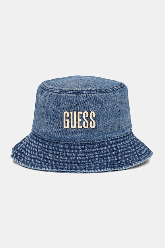 Guess bucket hat damski bawełniany granatowy AW5510.COT01