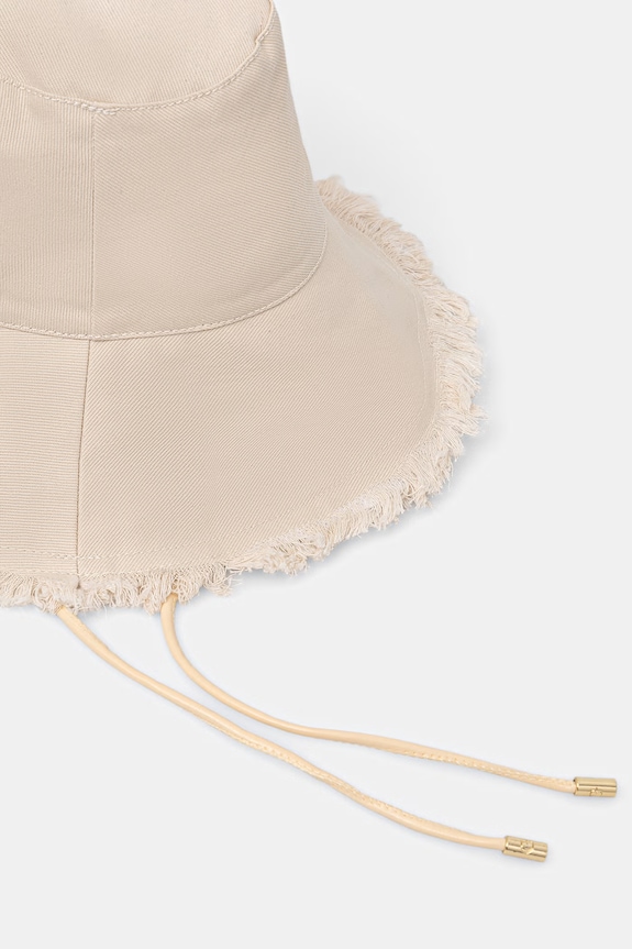 Doplňky Guess bucket klobouk dámský bavlněný SALLY AW5511.COT01 béžová