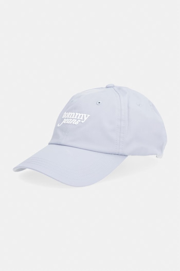 Tommy Jeans kapa sa šiltom za žene pamučna plava AW0AW18358
