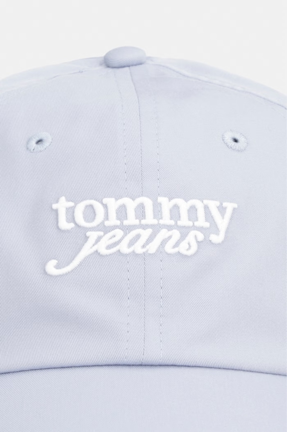 Tommy Jeans kapa sa šiltom za žene pamučna AW0AW18358 plava SS26