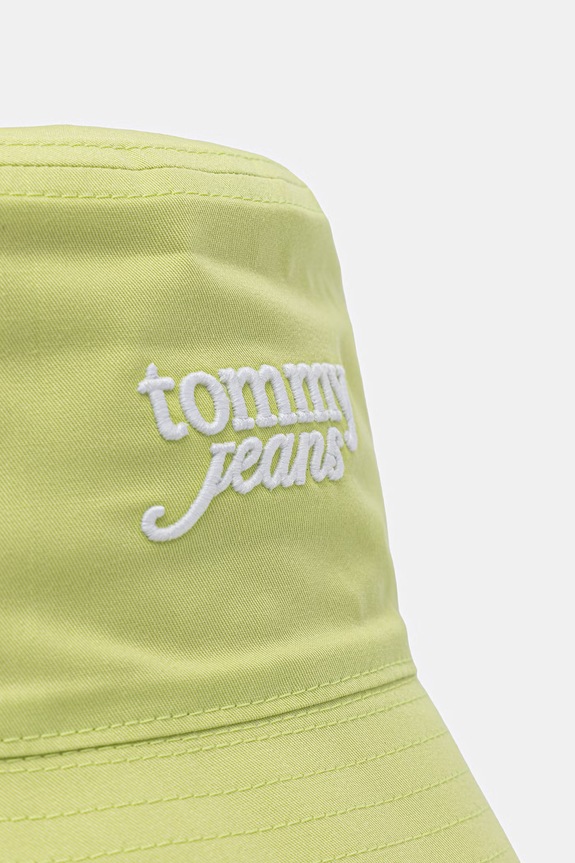 Αξεσουάρ Tommy Jeans καπέλο bucket γυναικείο βαμβακερό AW0AW18650 πράσινο