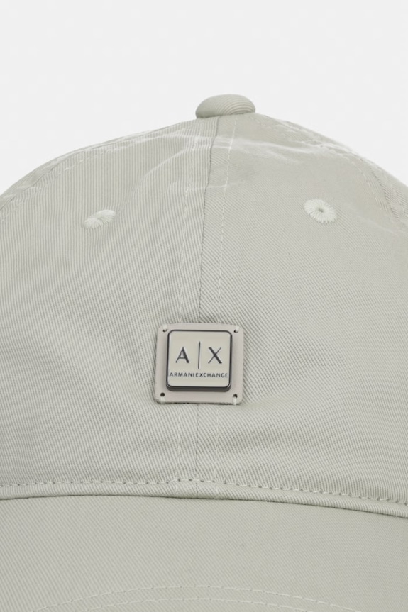 Armani Exchange czapka z daszkiem bawełniana XW002385.AF15502 zielony SS26