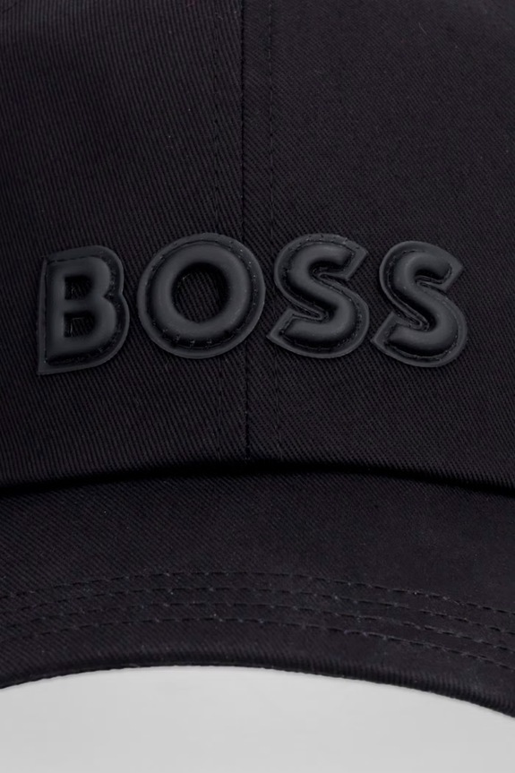 BOSS czapka bejsbolowa damska bawełniana 50562251 czarny SS26