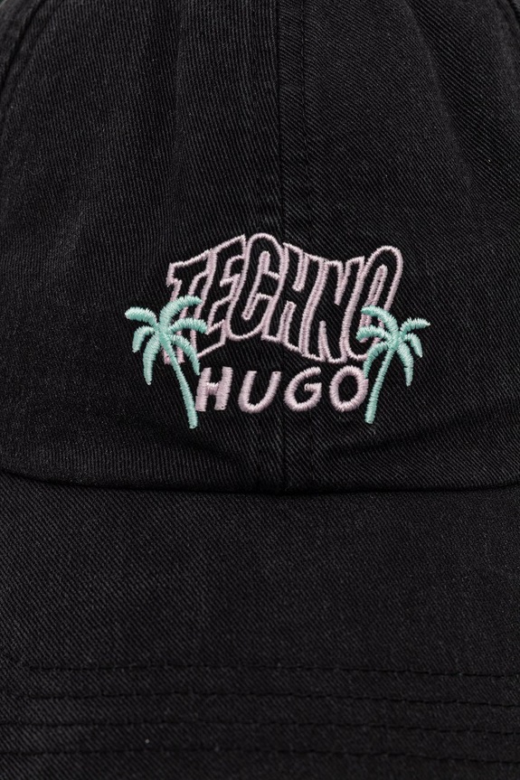 HUGO Blue bejzbolska kapa ženska pamučna Astryd-EM 50562465 crna SS26