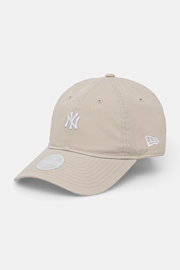 Bavlnená šiltovka New Era WASHED MINI 9TWENTY® nášivka béžová 60771749