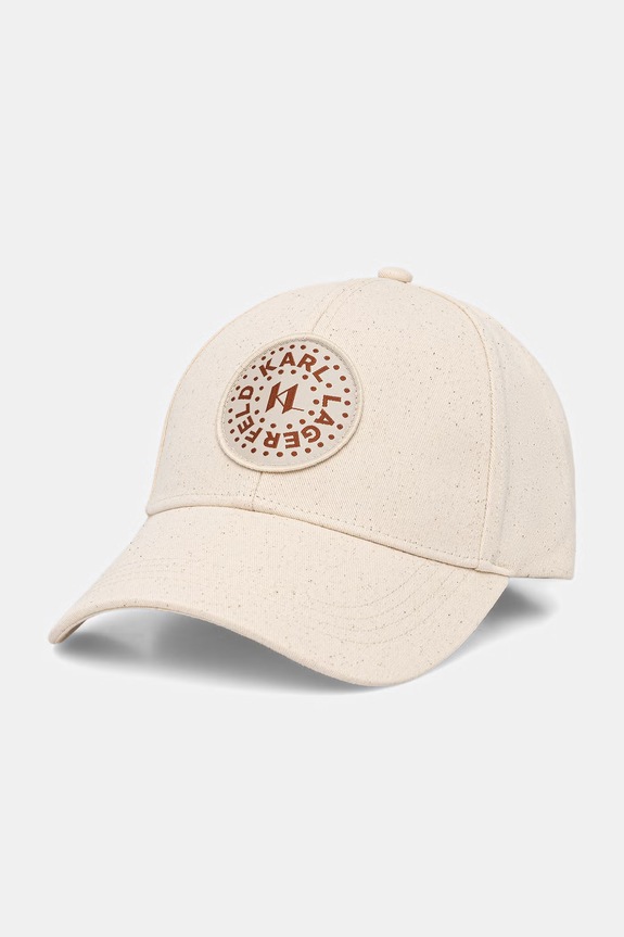 Karl Lagerfeld șapcă de baseball pentru femei, din bumbac K/CIRCLE bej B2W33022