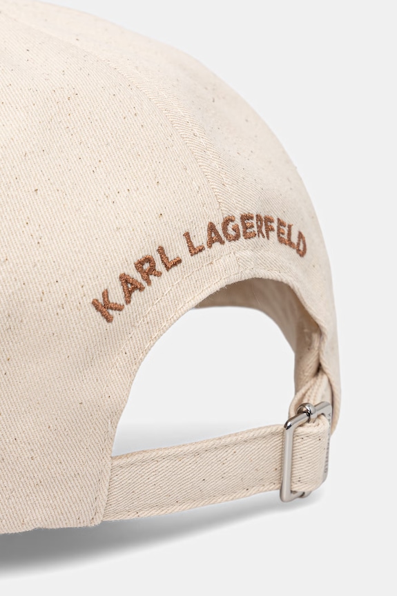 Accesorii Karl Lagerfeld șapcă de baseball pentru femei, din bumbac K/CIRCLE B2W33022 bej
