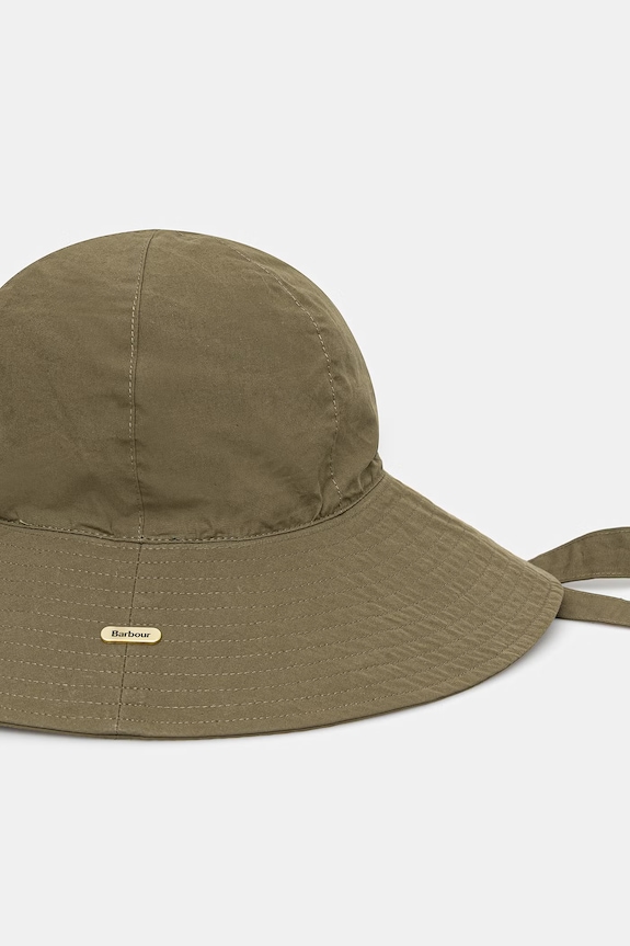 Barbour bucket hat bawełniany damski zielony LHA0621SG71