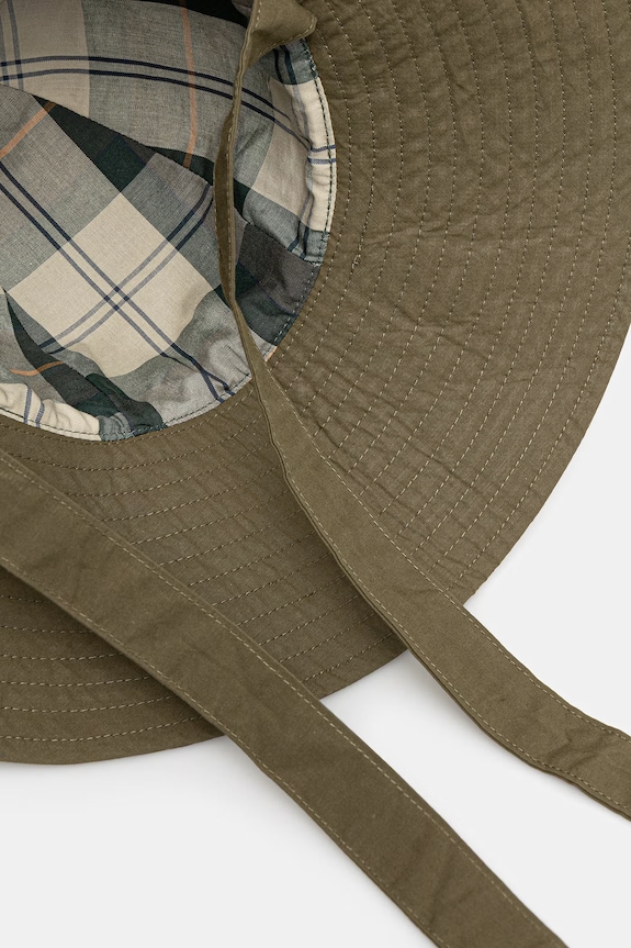 Barbour bucket hat bawełniany damski LHA0621SG71 zielony