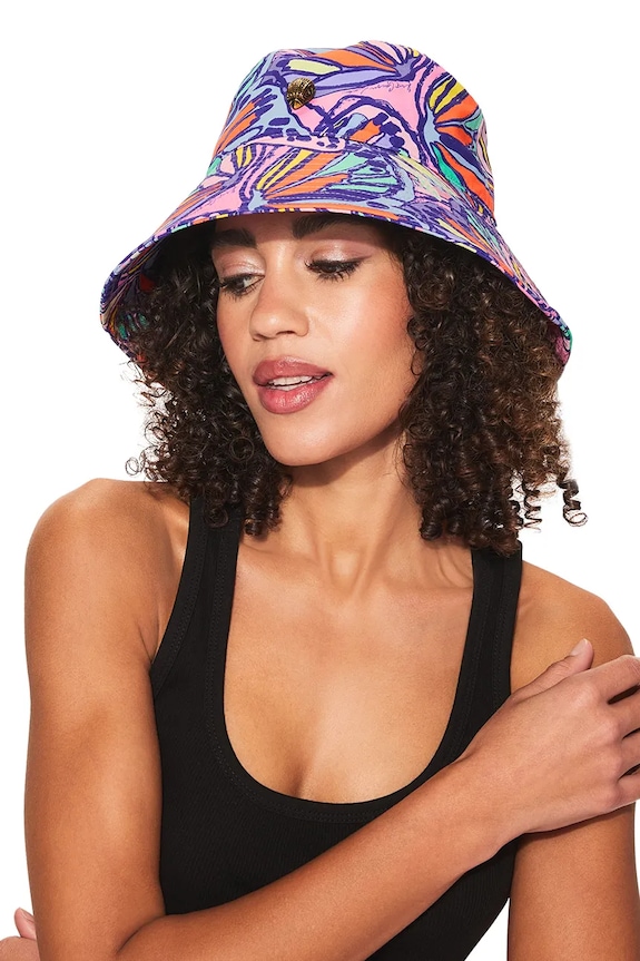 Kurt Geiger London bucket hat pentru femei, din bumbac Kensington multicolor 5630753609