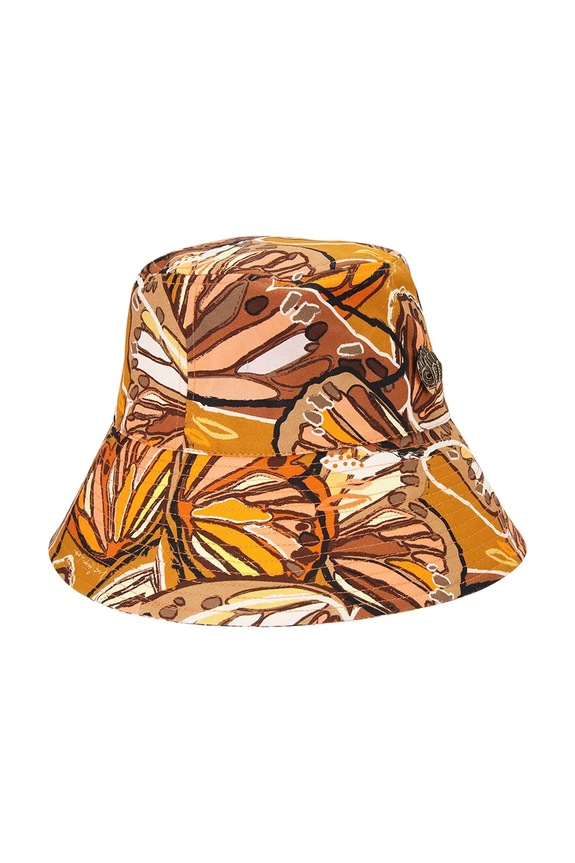 Kurt Geiger London bucket hat pentru femei, din bumbac Kensington 5630730609 maro SS26