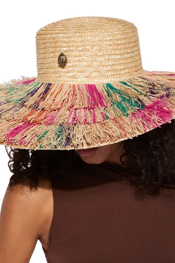Kurt Geiger London kapelusz słomkowy damski Raffia Wide Brim Hat 5631069449