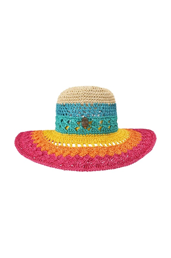 Kurt Geiger London cappello a tesa larga da donna multicolore 5631769609