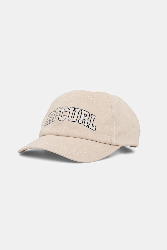 Rip Curl czapka z daszkiem damska bawełniana CAMPUS CAP beżowy 077WHE