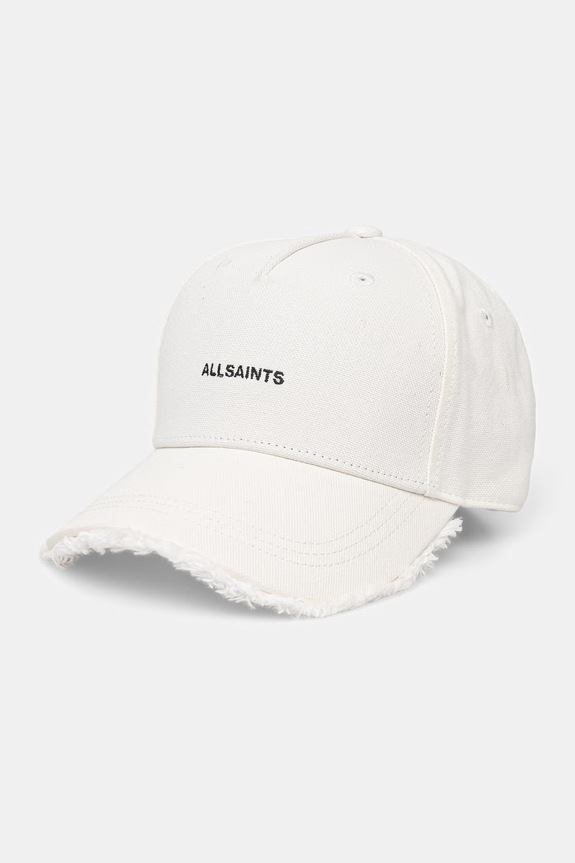 AllSaints czapka baseballowa damska bawełniana biały 29W083XE