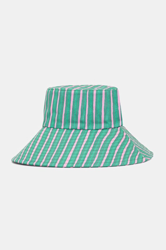 Marimekko kapelusz damski bawełniany turkusowy 095597