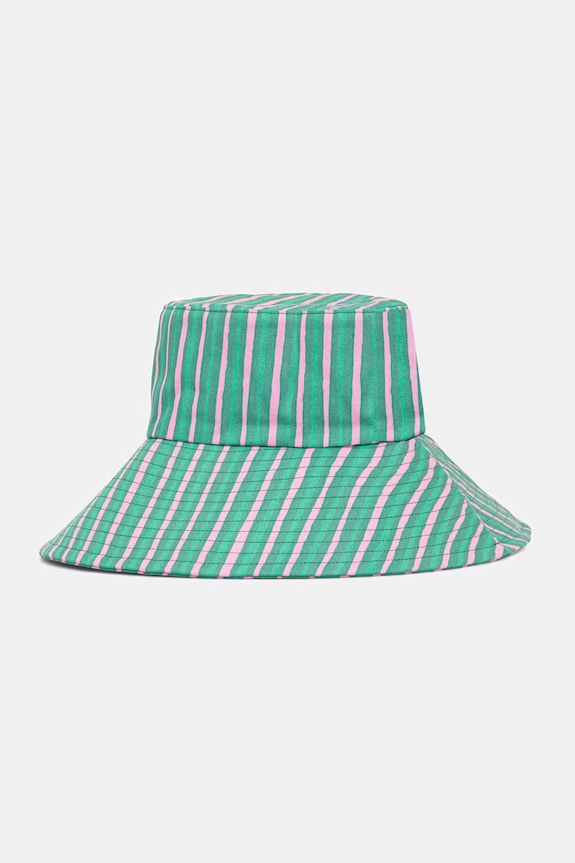 Marimekko kapelusz damski bawełniany turkusowy 095597