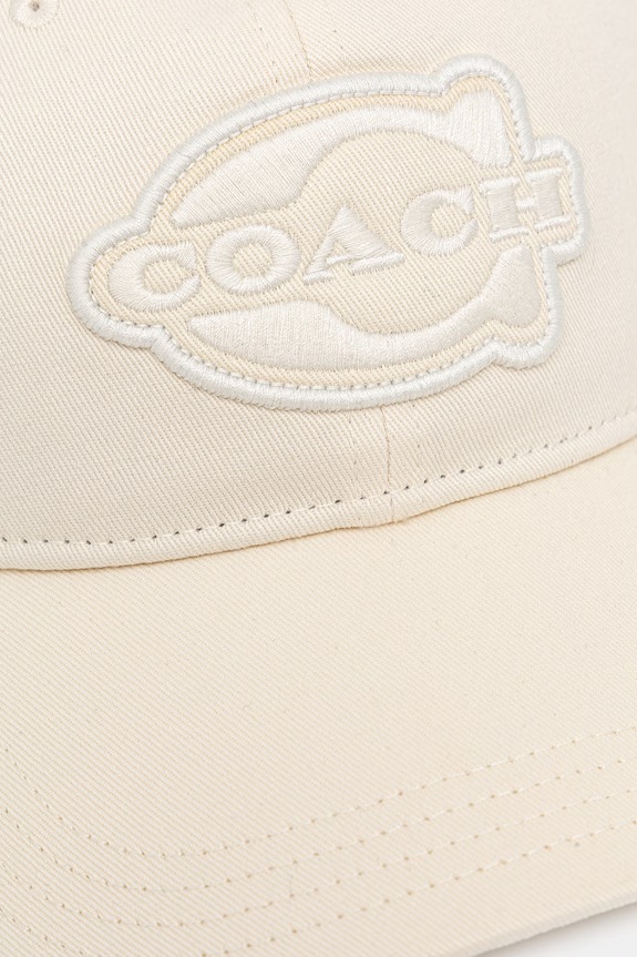 Coach čiapka so šiltom dámska bavlnená 29CCQ59 béžová SS26