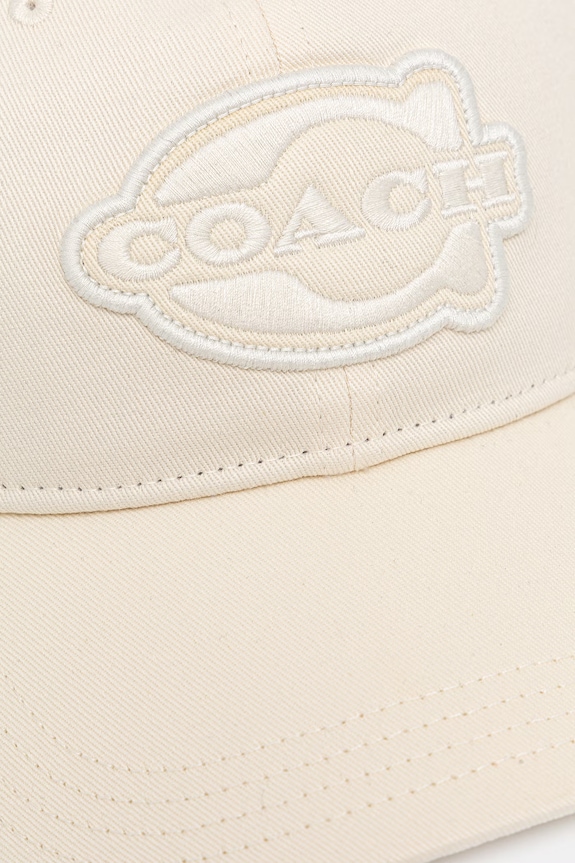 Coach čiapka so šiltom dámska bavlnená 29CCQ59 béžová SS26
