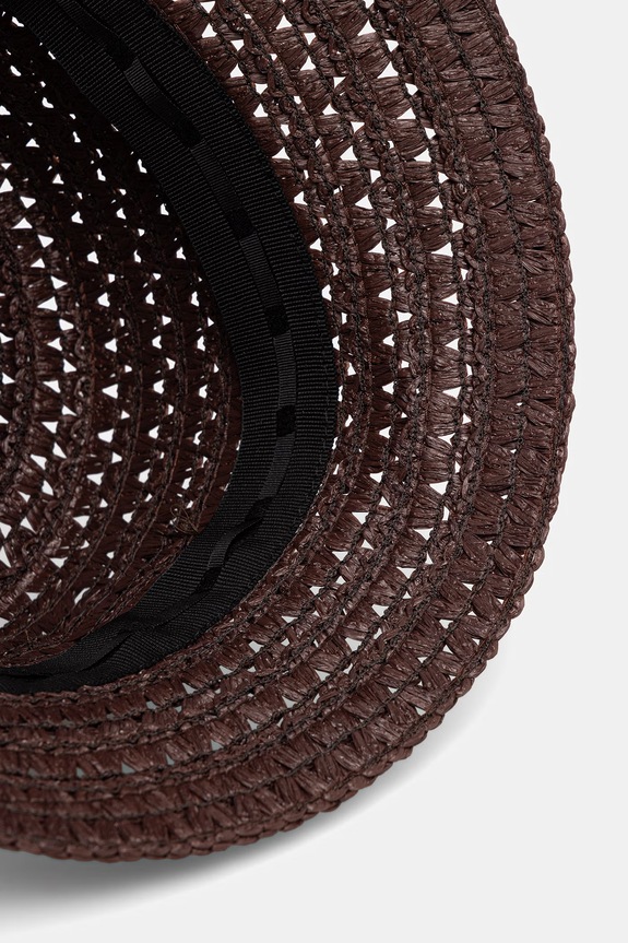 LE SH KA headwear slamnik ženski iz viskoze Brown Bucket Hat rjava BrownBucketHat