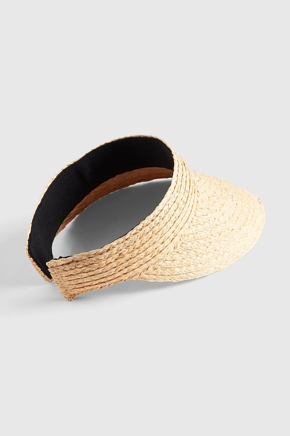 Seafolly czapka z daszkiem damska Raffia Visor 71802.HT beżowy SS26