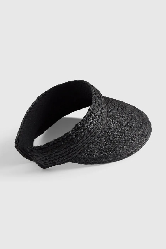 Seafolly czapka z daszkiem damska Raffia Visor 71802.HT czarny SS26