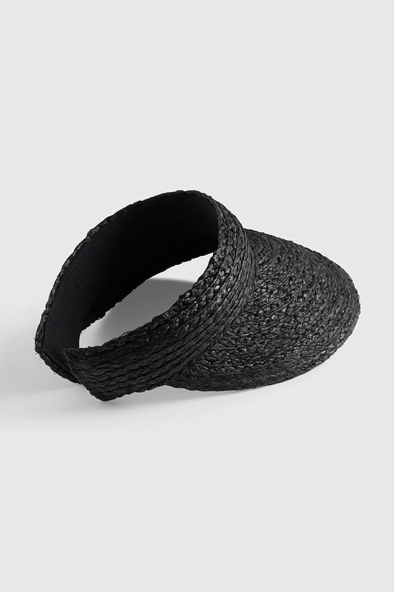 Seafolly czapka z daszkiem damska Raffia Visor 71802.HT czarny SS26
