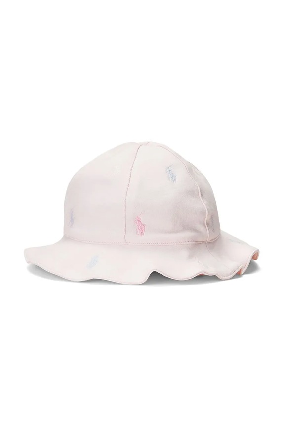 Dječji pamučni šešir Polo Ralph Lauren pamuk roza 310876688001