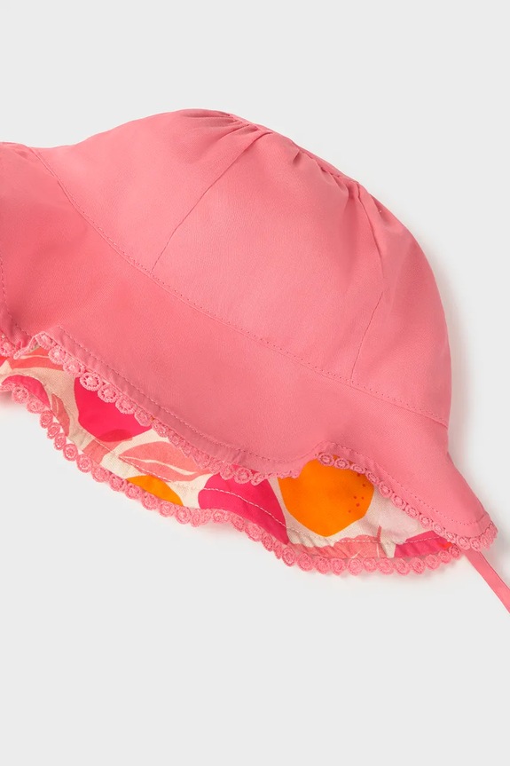 Дівчинка Дитячий двосторонній бавовняний капелюх Mayoral 10144.4K.Baby.PPY2 рожевий