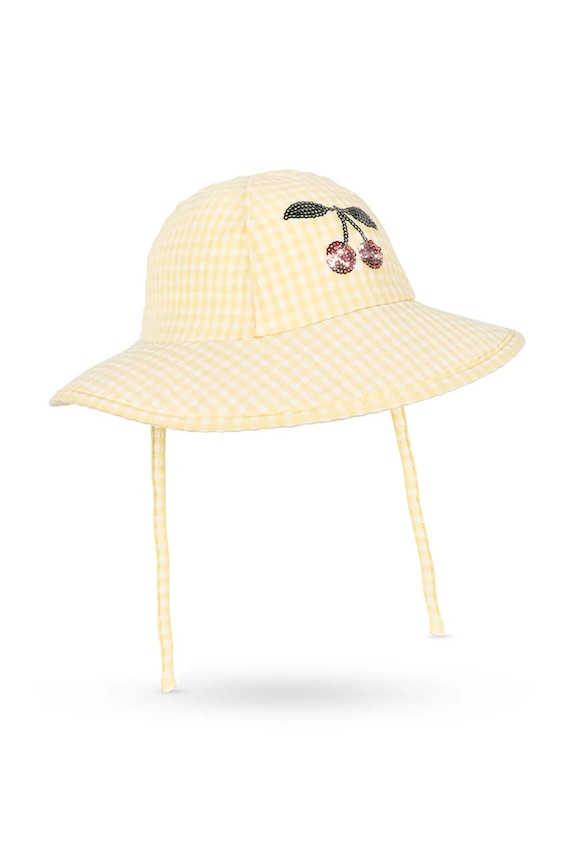 Παιδικό καπέλο Konges Sløjd ETTA SWIM HAT απλικέ κίτρινο KS104788.PPY2