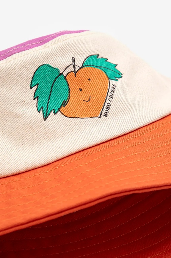 Bobo Choses kapelusz bawełniany dziecięcy Tangerine 126AH008 pomarańczowy SS26