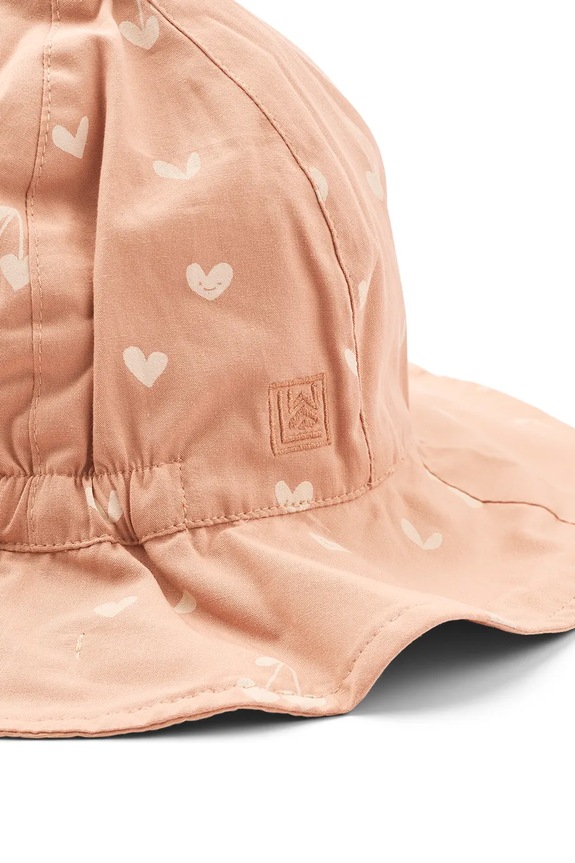 Dziewczynka Liewood kapelusz dwustronny bawełniany dziecięcy Amelia Reversible Sun Hat LW17697.PPY2 różowy