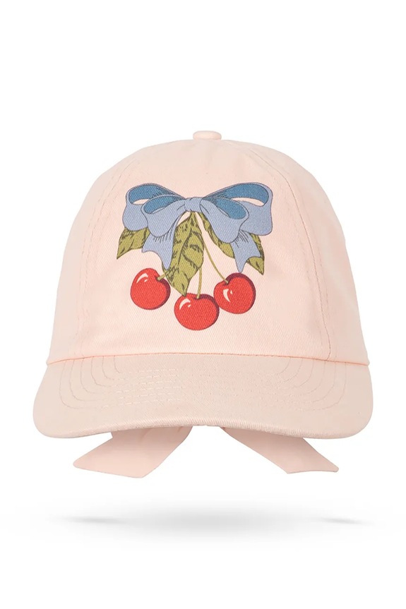 Detská bavlnená šiltovka Konges Sløjd FRANKIE BOW CAP GOTS KS104823.PPY2 ružová SS26