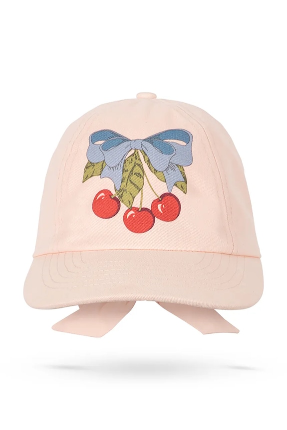 Detská bavlnená šiltovka Konges Sløjd FRANKIE BOW CAP GOTS KS104823.PPY2 ružová SS26