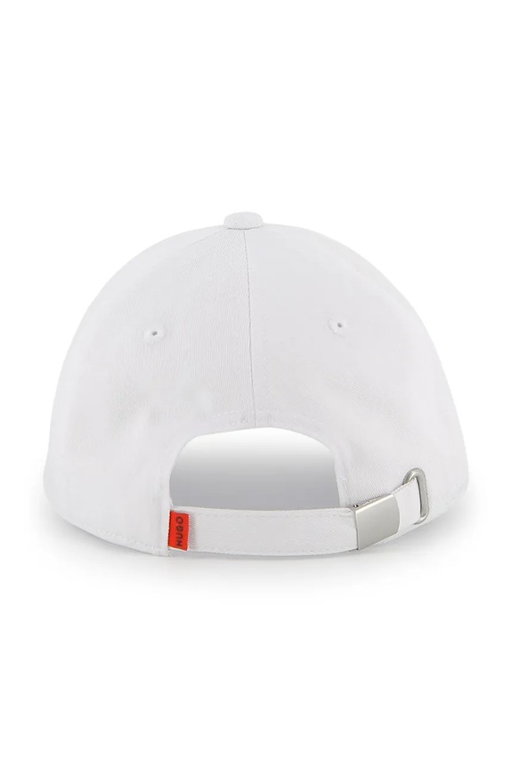 Detská bavlnená šiltovka HUGO G01160.58 biela SS26