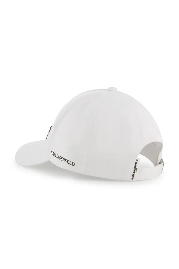 Karl Lagerfeld czapka z daszkiem bawełniana dziecięca Z31196.50.56 biały SS26