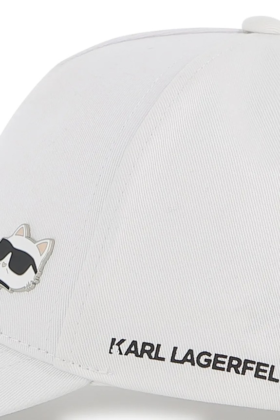 Karl Lagerfeld czapka z daszkiem bawełniana dziecięca biały Z31196.50.56