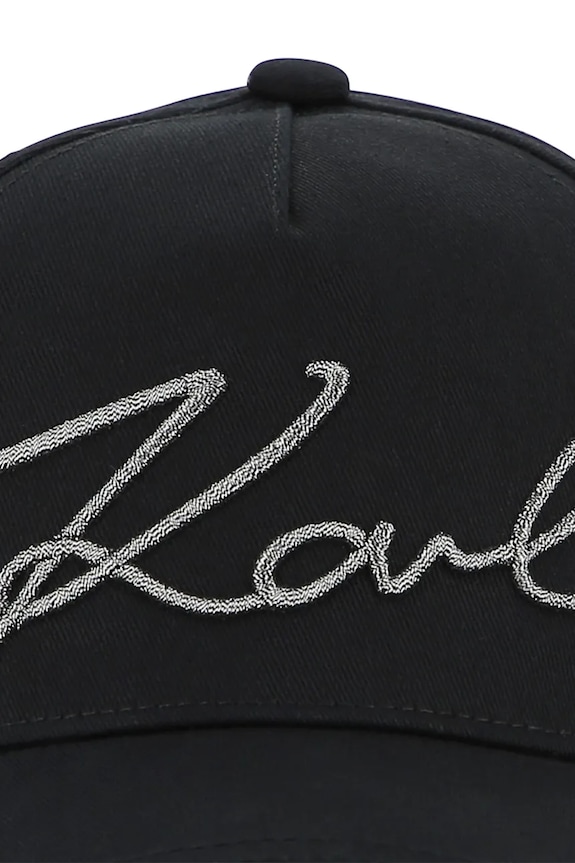 Pamučna kapa sa šiltom za bebe Karl Lagerfeld crna Z31197.58