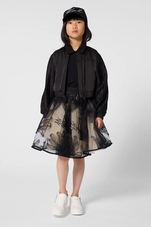 Karl Lagerfeld czapka z daszkiem bawełniana dziecięca Z31197.50.56
