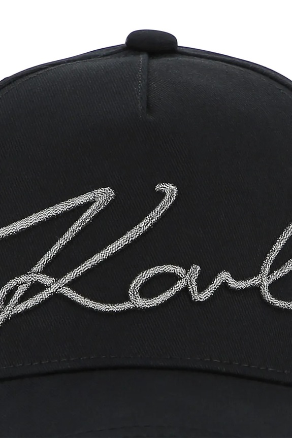 Karl Lagerfeld czapka z daszkiem bawełniana dziecięca czarny Z31197.50.56