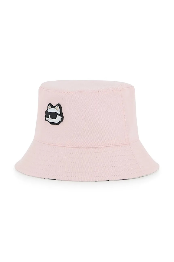 Dětský oboustranný klobouk Karl Lagerfeld Z31207 růžová SS26