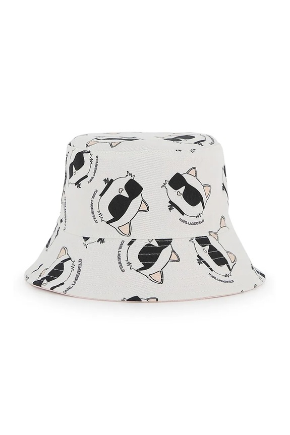 Dětský oboustranný klobouk Karl Lagerfeld růžová Z31207